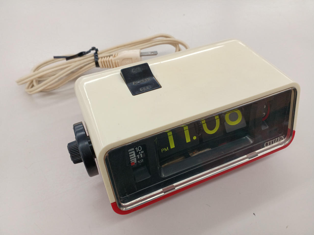 メンテ済・動作正常】CITIZEN パタパタ時計 ハイリーフ・カーチス 緑