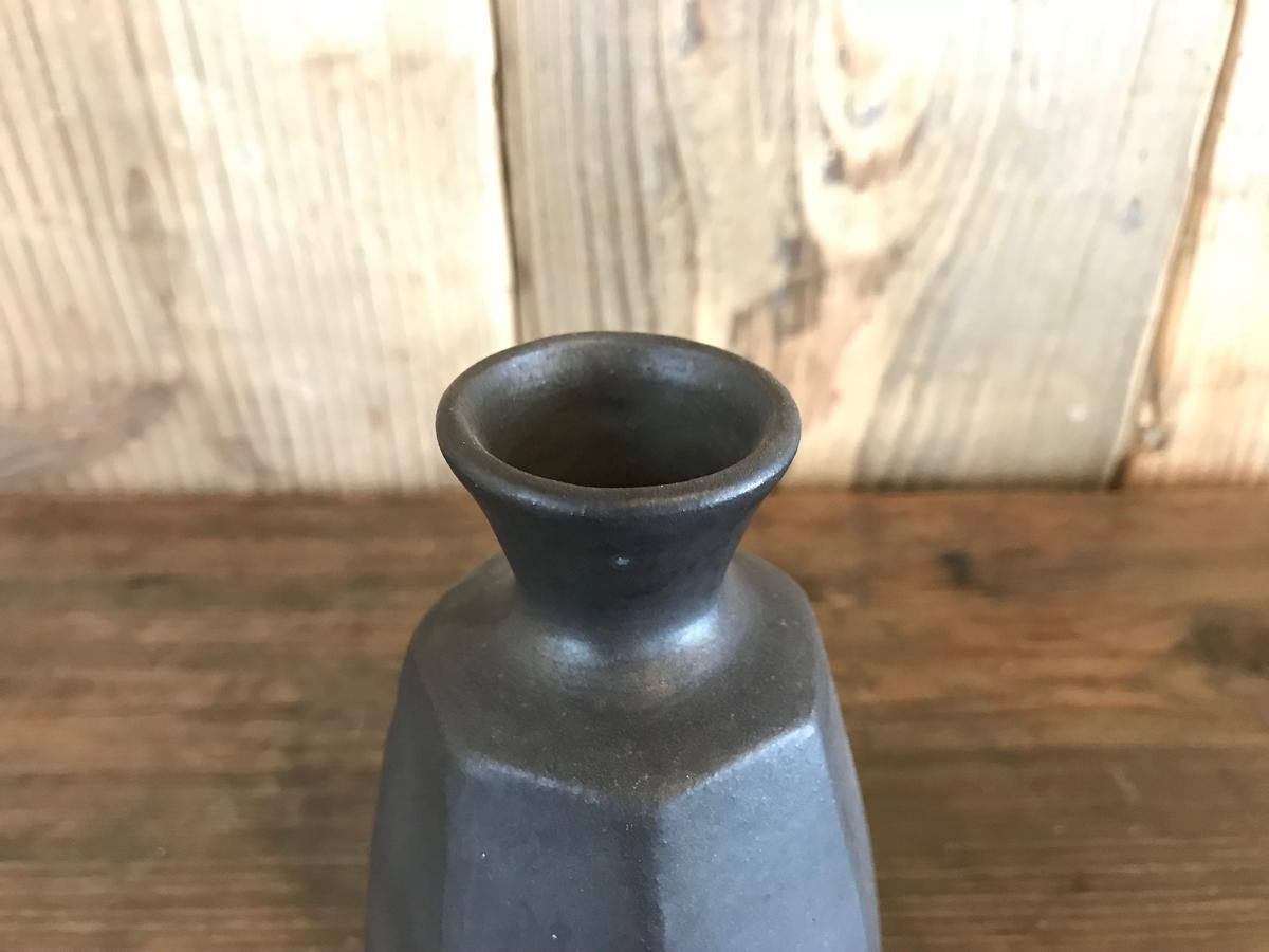 福光焼 白釉面取水差し 福光焼白釉面取水差し