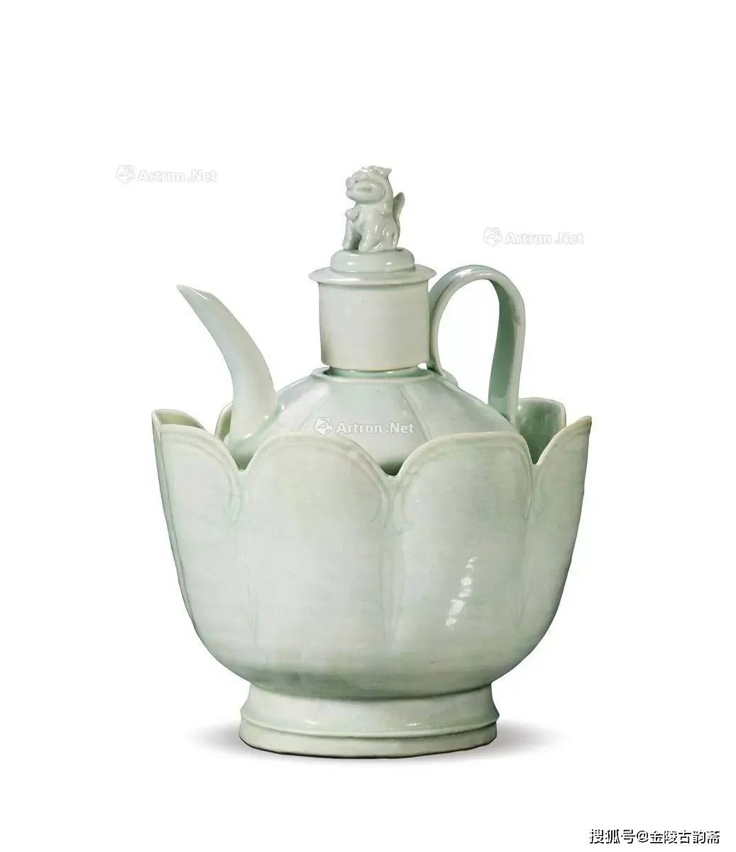 鎌倉名家蔵86】年代保証 宋代湖田窯青白磁青蓋壺 高10.2