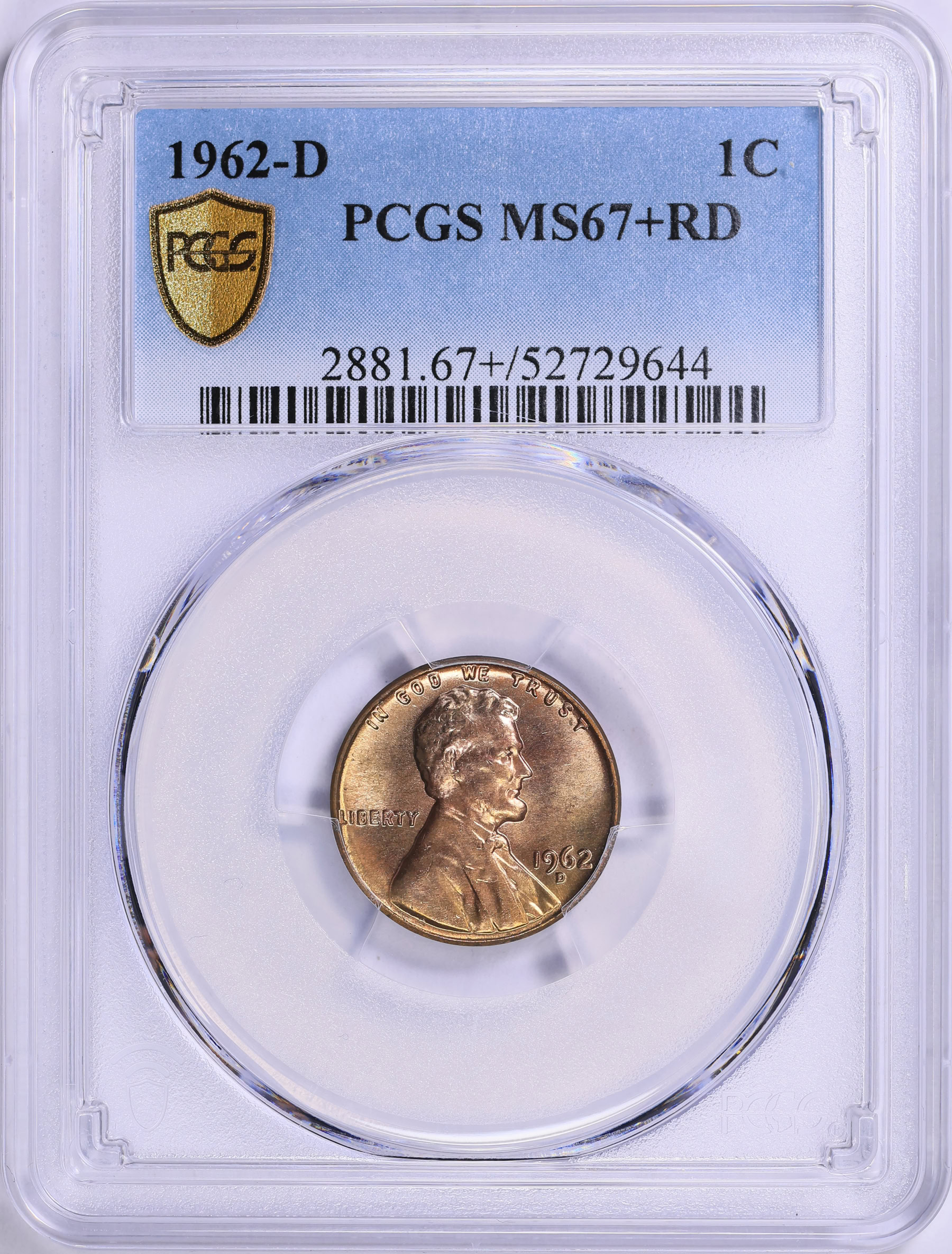 1962-D Lincoln Cent PCGS MS-67+ RD (Item 1640777