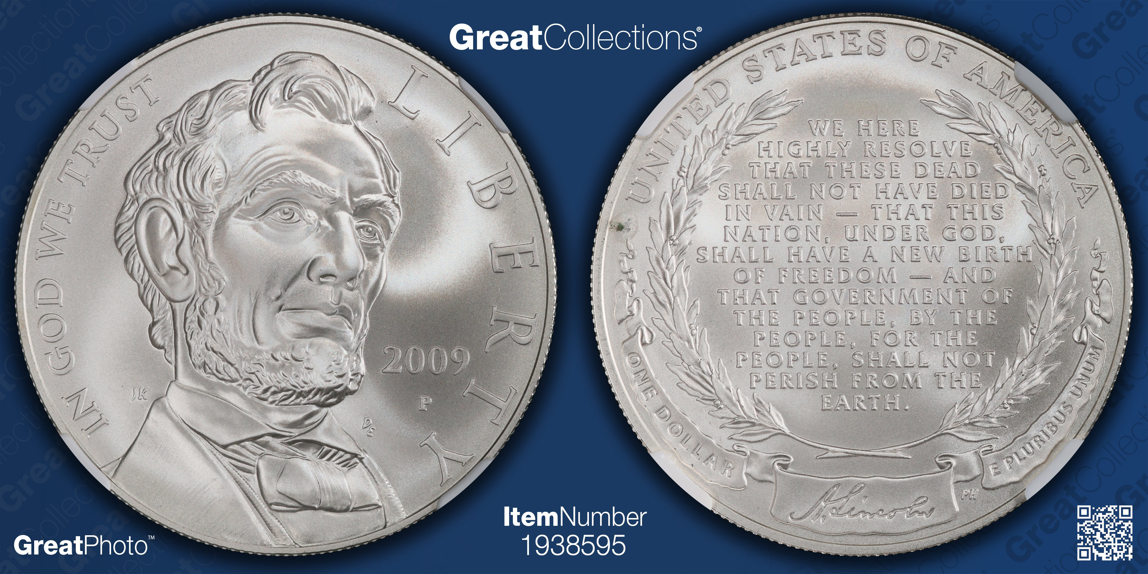 2009-P Abraham Lincoln Bicentennial Silver Dollar NGC MS-70 (Item