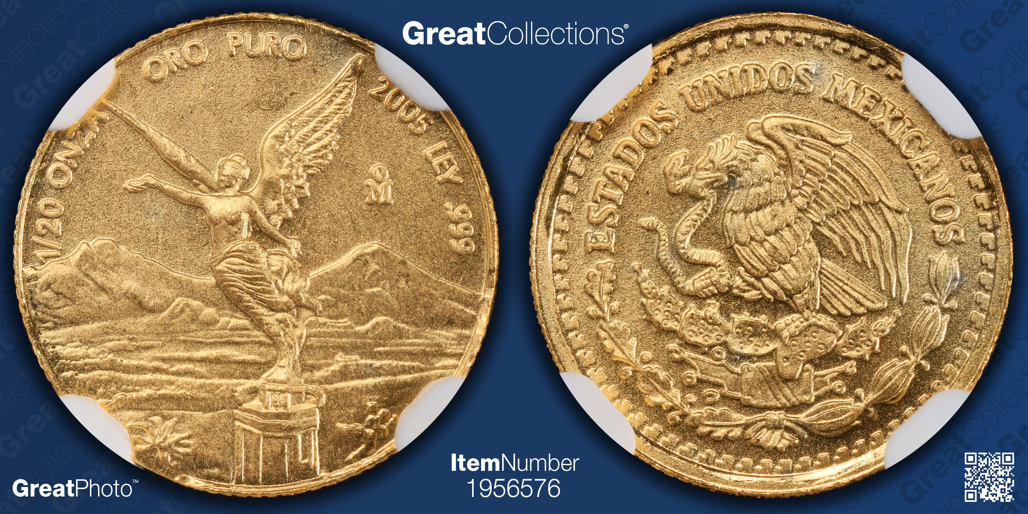 Mexico 2005-Mo Gold 1/20 Onza Libertad KM-671 NGC MS-69 (AGW