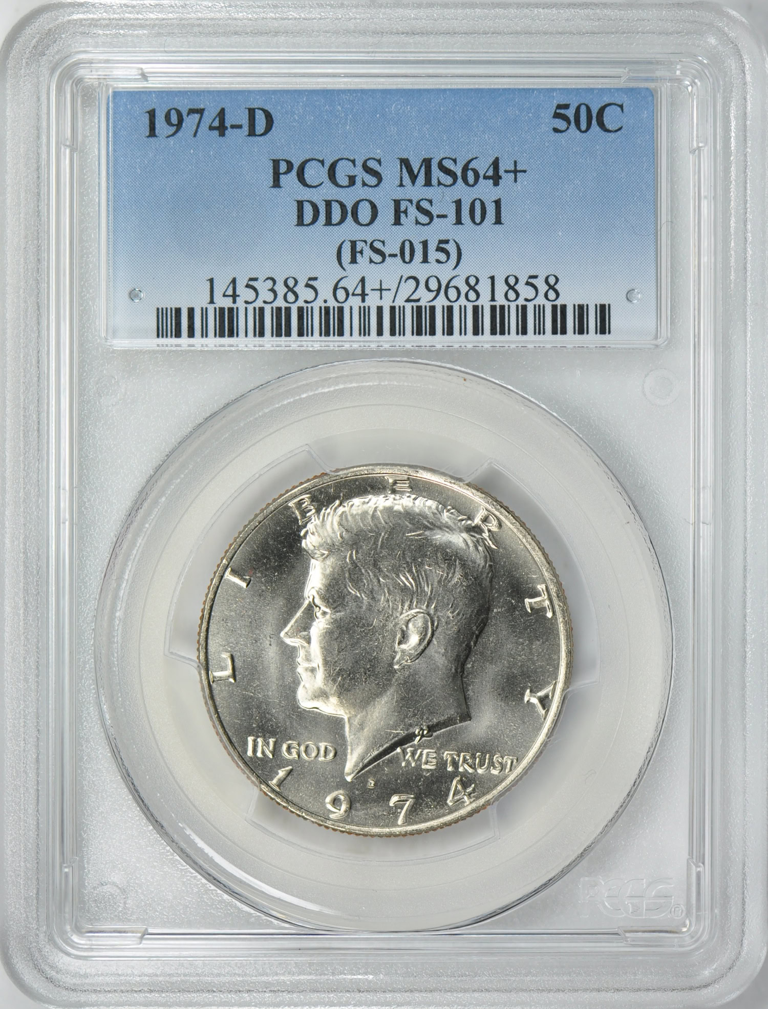 1974-D Kennedy Half Dollar Doubled Die Obverse FS-101 (FS-015