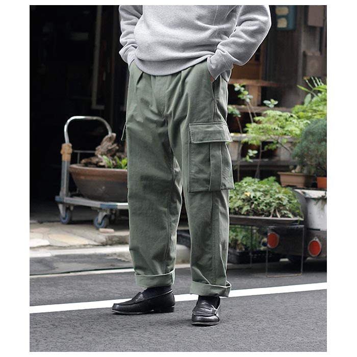 SCYE サイ コットン コーデュラ ナイロン チノ カーゴパンツ C/Cordura