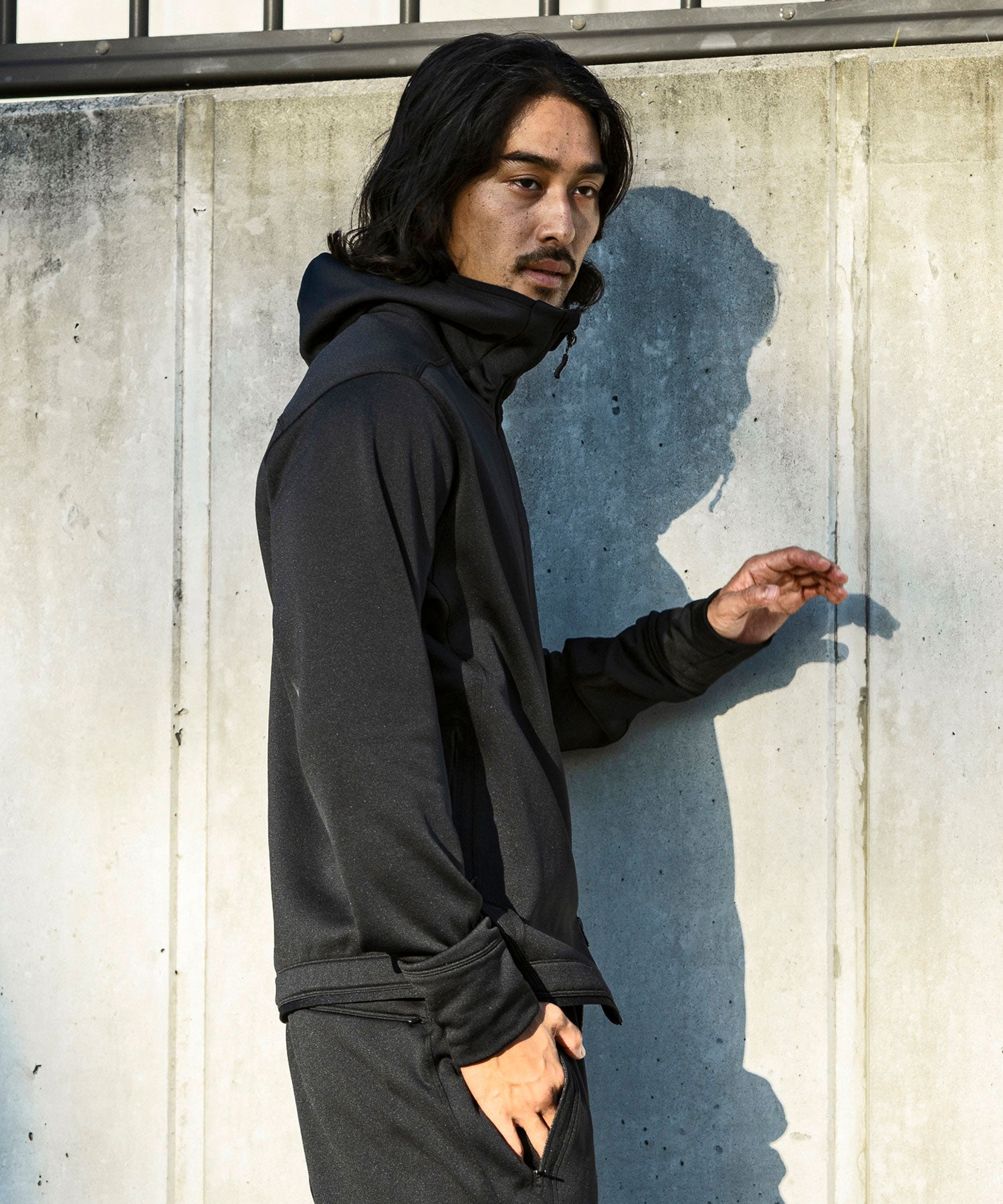 MENS】POWER STRETCH ZIP UP HOODY パワーストレッチ ジップアップ