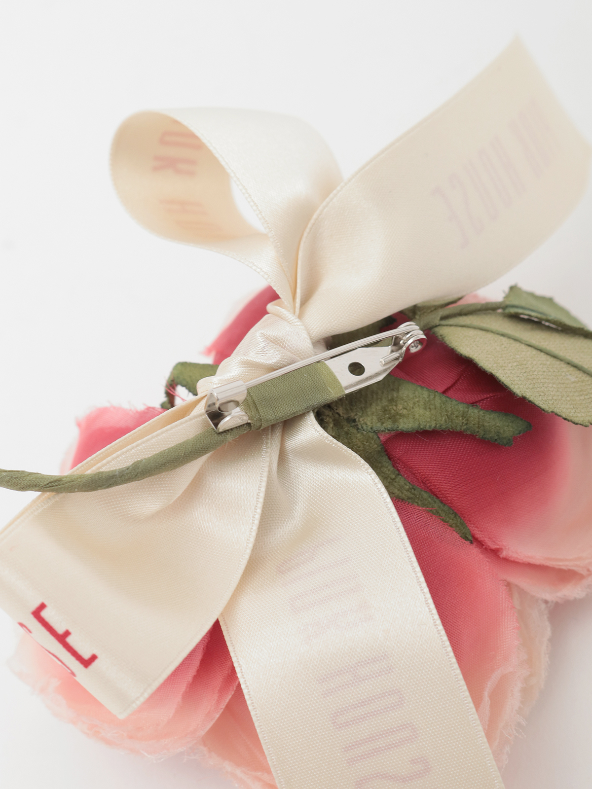 14300 タグ付 ピンクハウス 素敵な大ぶり 立体バラコサージュ ワッペン