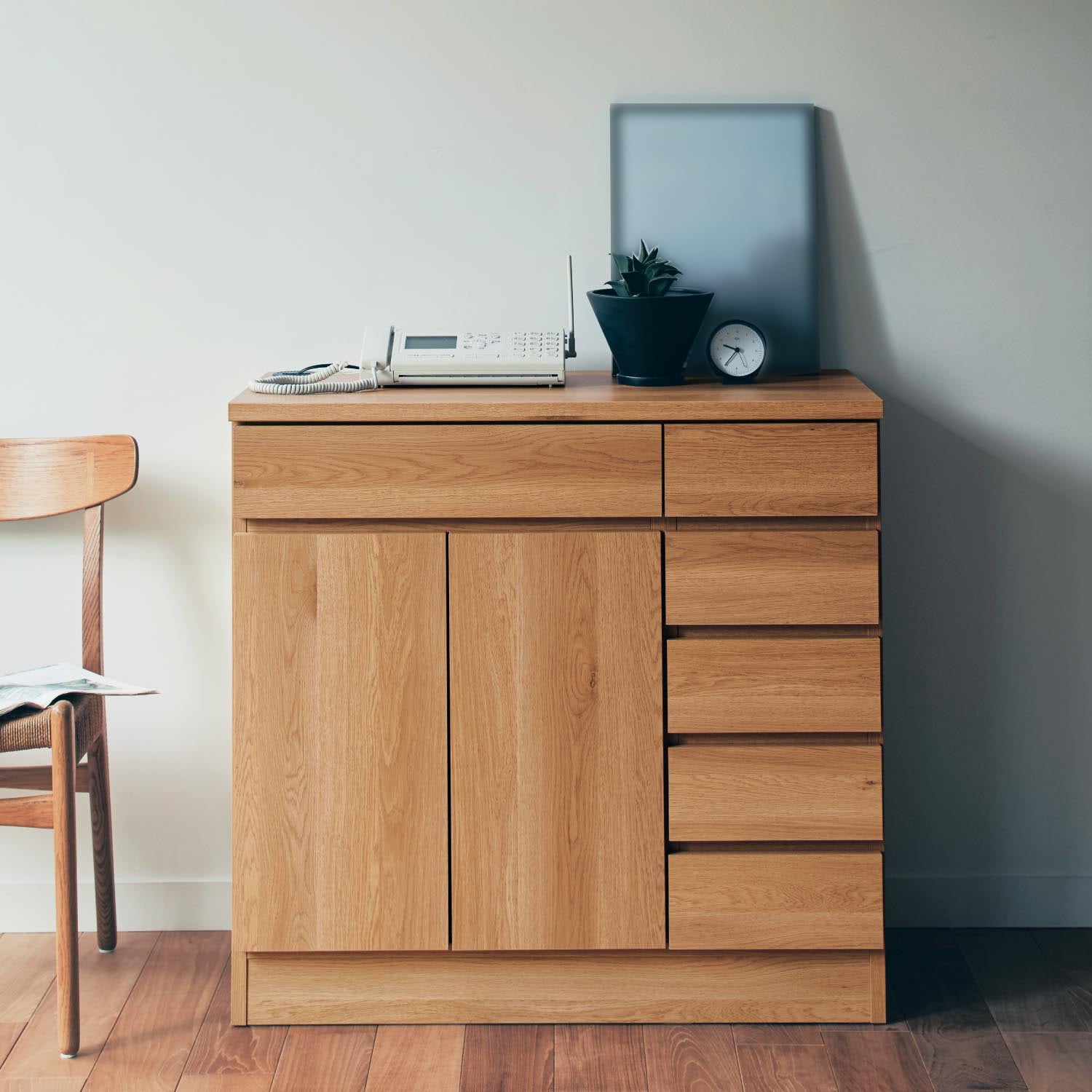 奥行が選べるファックス・電話台［日本製］（電話台/ファックス台/多段