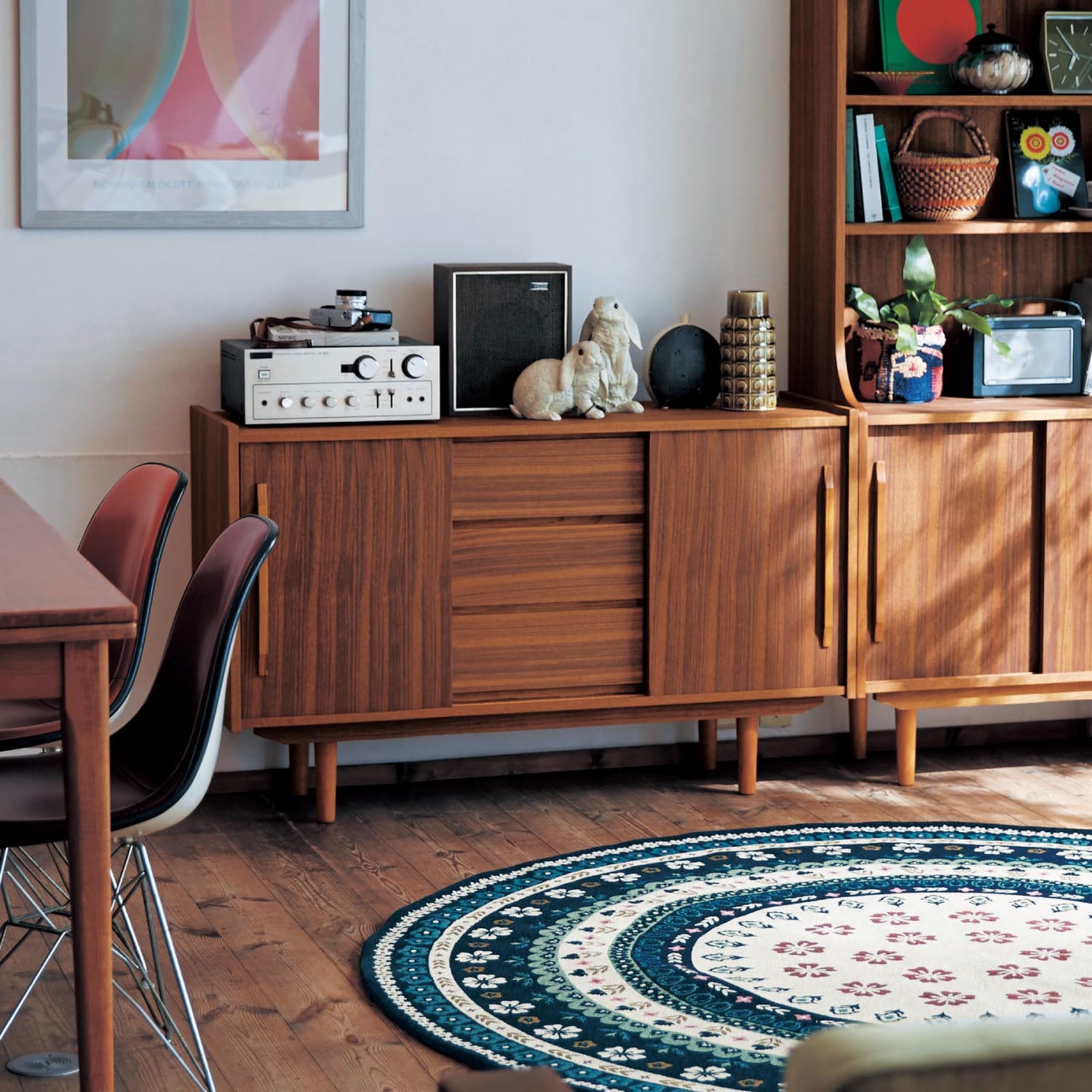 東京都内23区配送無料】チーク材 サイドボード キャビネット チェスト