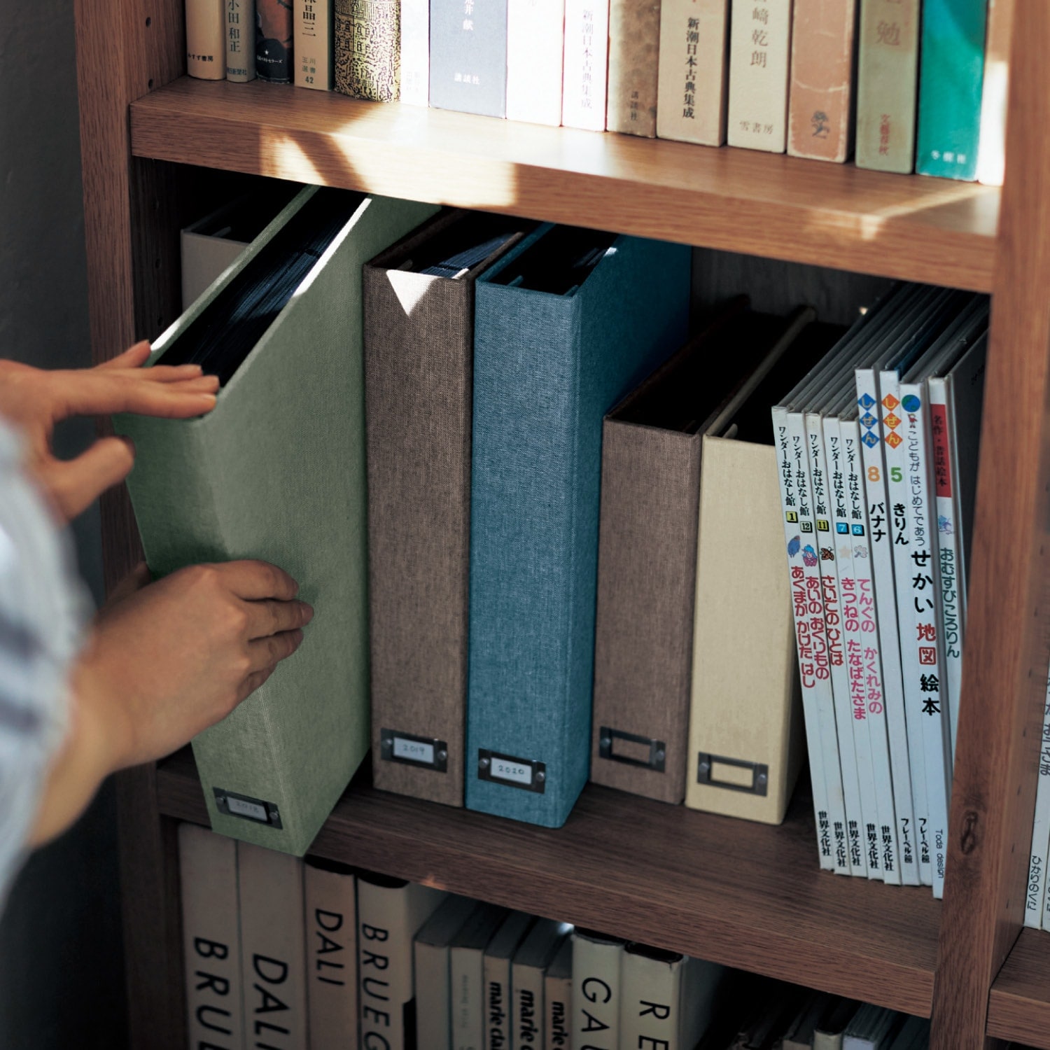 生地張り表紙の400枚収納写真アルバム（育児日記/ベビーアルバム