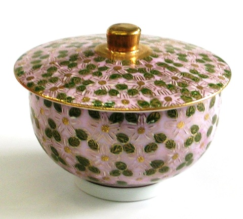 九谷焼 桜花詰め蓋付汲出（くみだし）【通販 蓋付湯呑 湯飲み 湯のみ