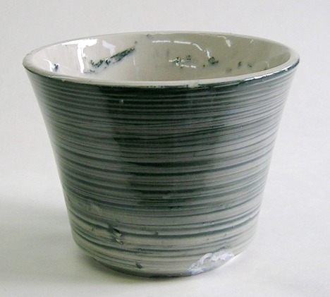 昭和レトロ 植木鉢【通販 モダン 刷毛目】山口陶器店21040207