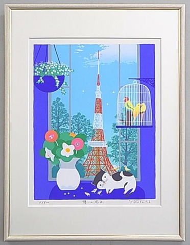 版画 3346 憩の窓辺A 吉岡浩太郎 ＜ 絵画と額縁のアートギャラリー前田