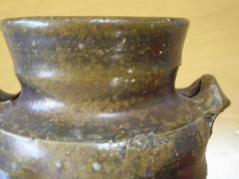 備前焼 花瓶 柴岡秀泉作 伝統工芸士 柴岡秀泉 備前焼 茶道具 花器 生花