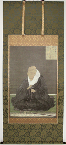 掛軸-1614 重要文化財 熊皮御影 親鸞聖人影像 印刷工芸作品 奈良国立