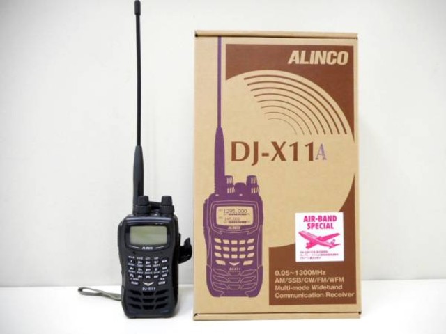 ALINCO 受信機 DJ-X11 動作品。 メーカーにてX11Aへの改造済品