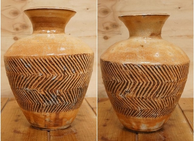 河村又次郎 盎(おう)、はち、花器 共箱 河村又次郎 盎(おう)、はち