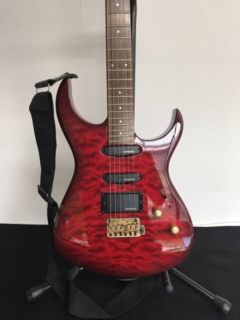 FERNANDES FGZ-420 ギター キルトメイプルトップ 赤 エレキ FERNANDES