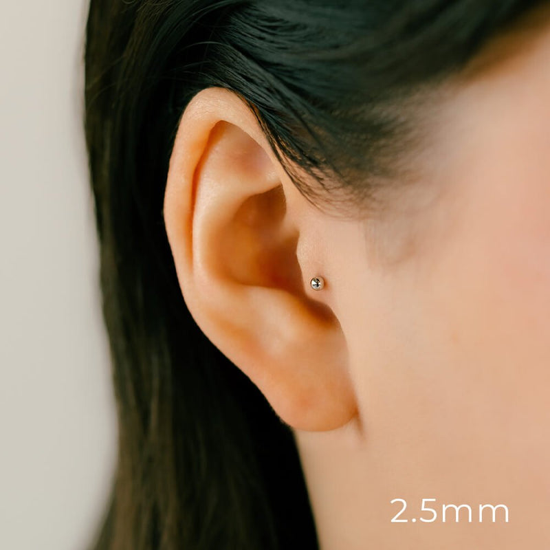 K18・プラチナ ボール ピアス│2mm 2.5mm 3mm 3.5mm 4mm – PICOLLET