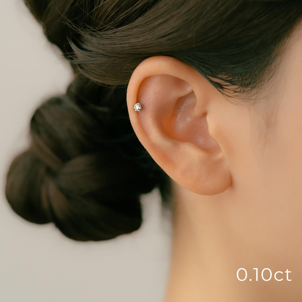 k18天然ダイヤモンドピアス計0.6ct GIA鑑定書付き aima様専用 K18 天然