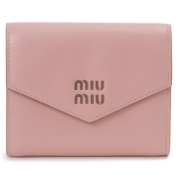 MIU MIU ミュウミュウ 三つ折り財布 ピンク 5MH040 2CV6 F04AN BI FOLD