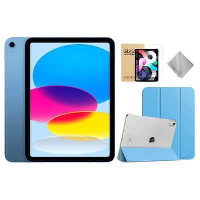 Apple 11 inch iPad A16 chip with Wi Fi 128GB With Case Bundle Blue