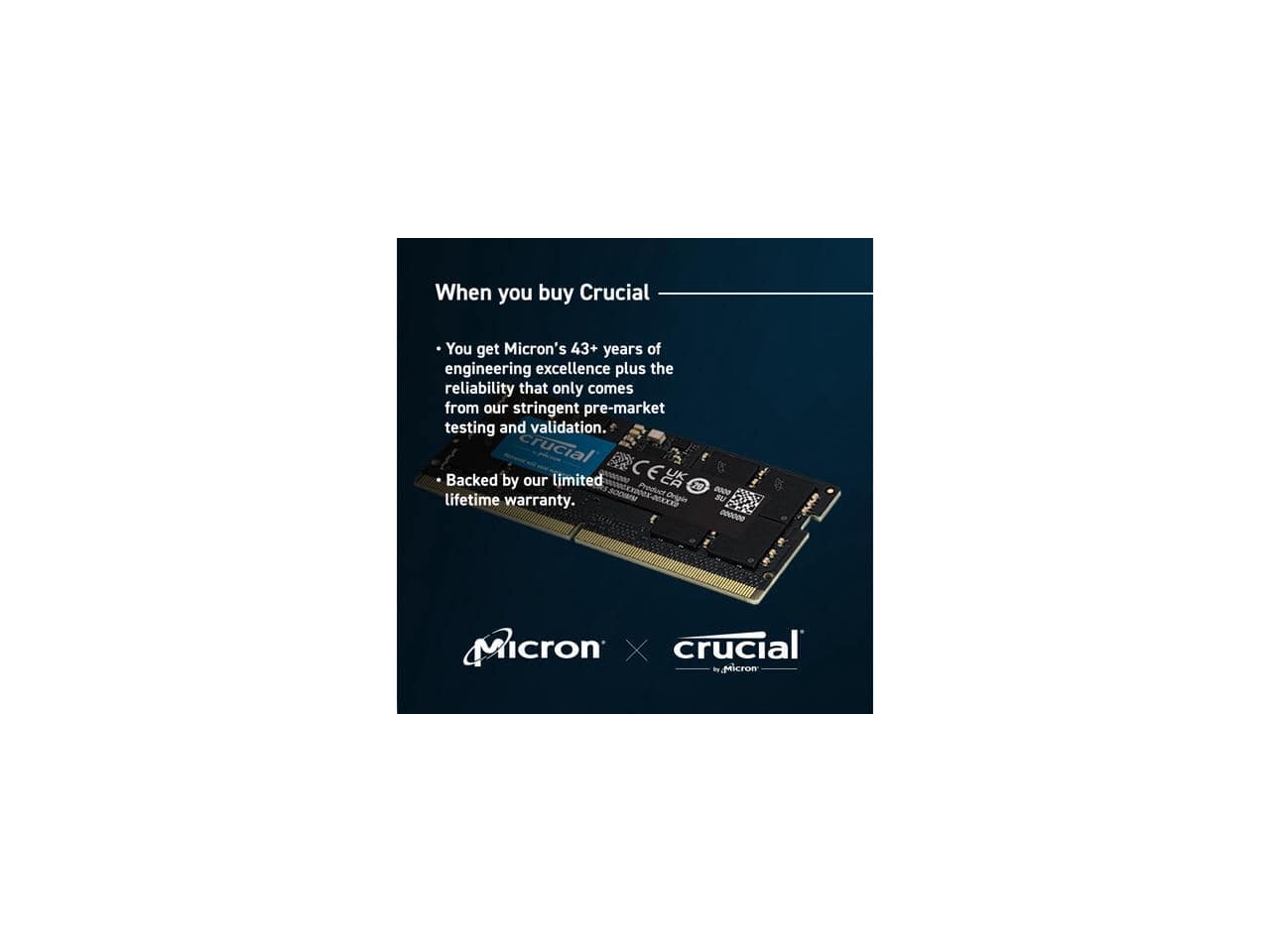 Crucial 64GB (2 x 32GB) 262 Pin DDR5 SO DIMM DDR5 4800 (PC4 38400