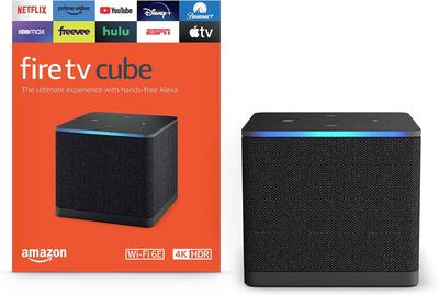 Amazon Fire TV Cube, with AI powered Fire TV Search, Hands free