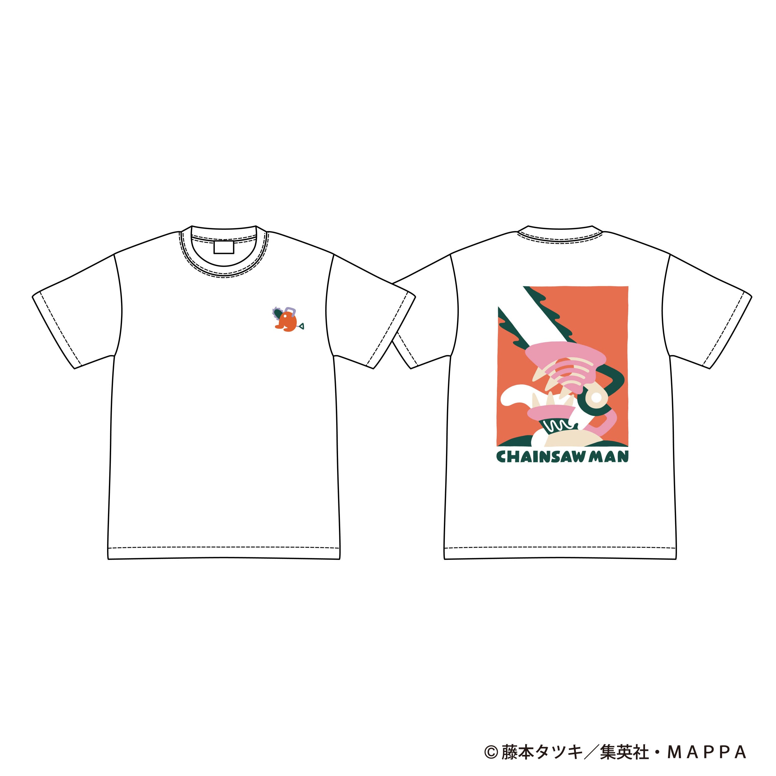 チェンソーマン×SAYORI WADA Tシャツ 白 ( チェンソーマン） L / XL