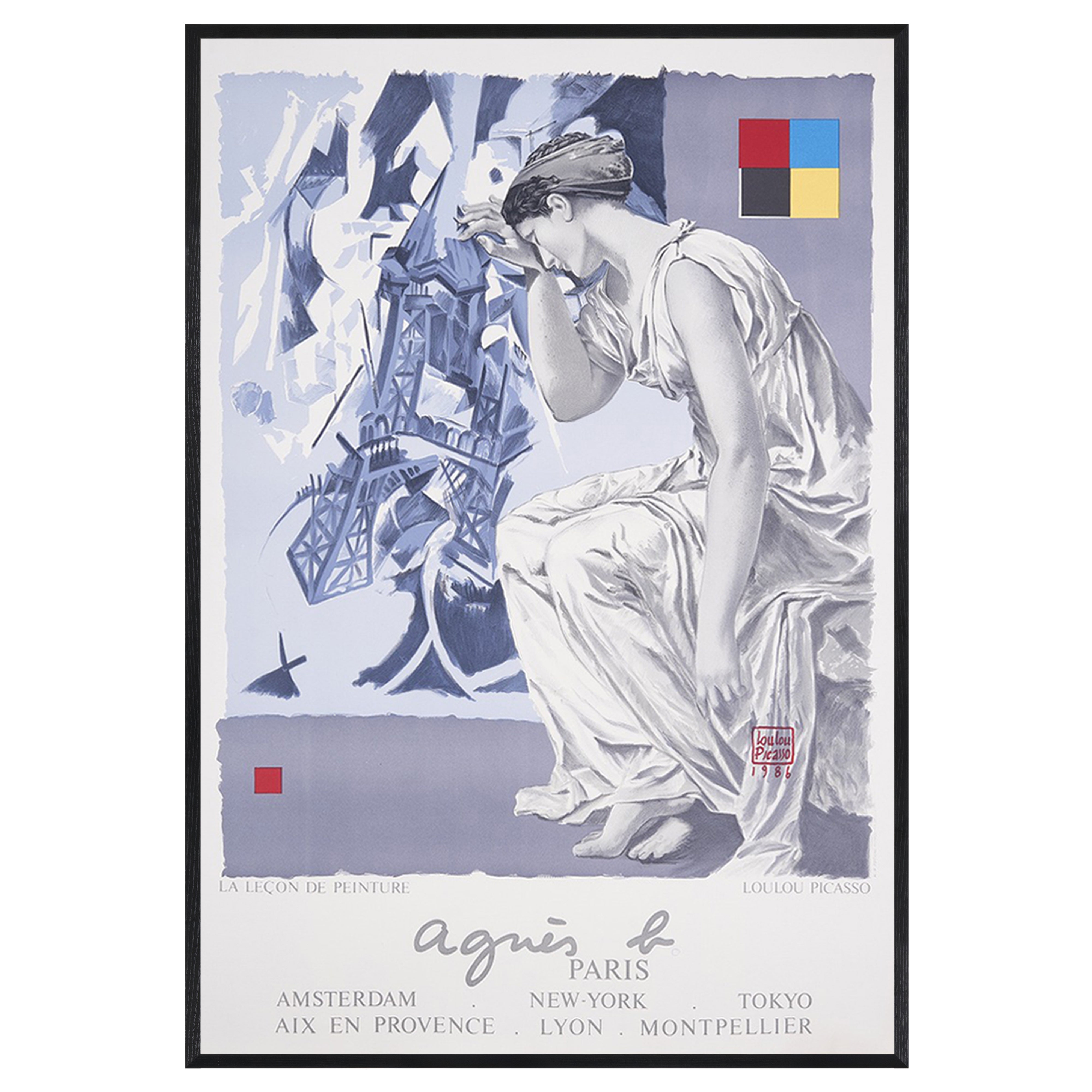 ビンテージ agnes b. × 日比野克彦 オリジナルポスター 1986年製