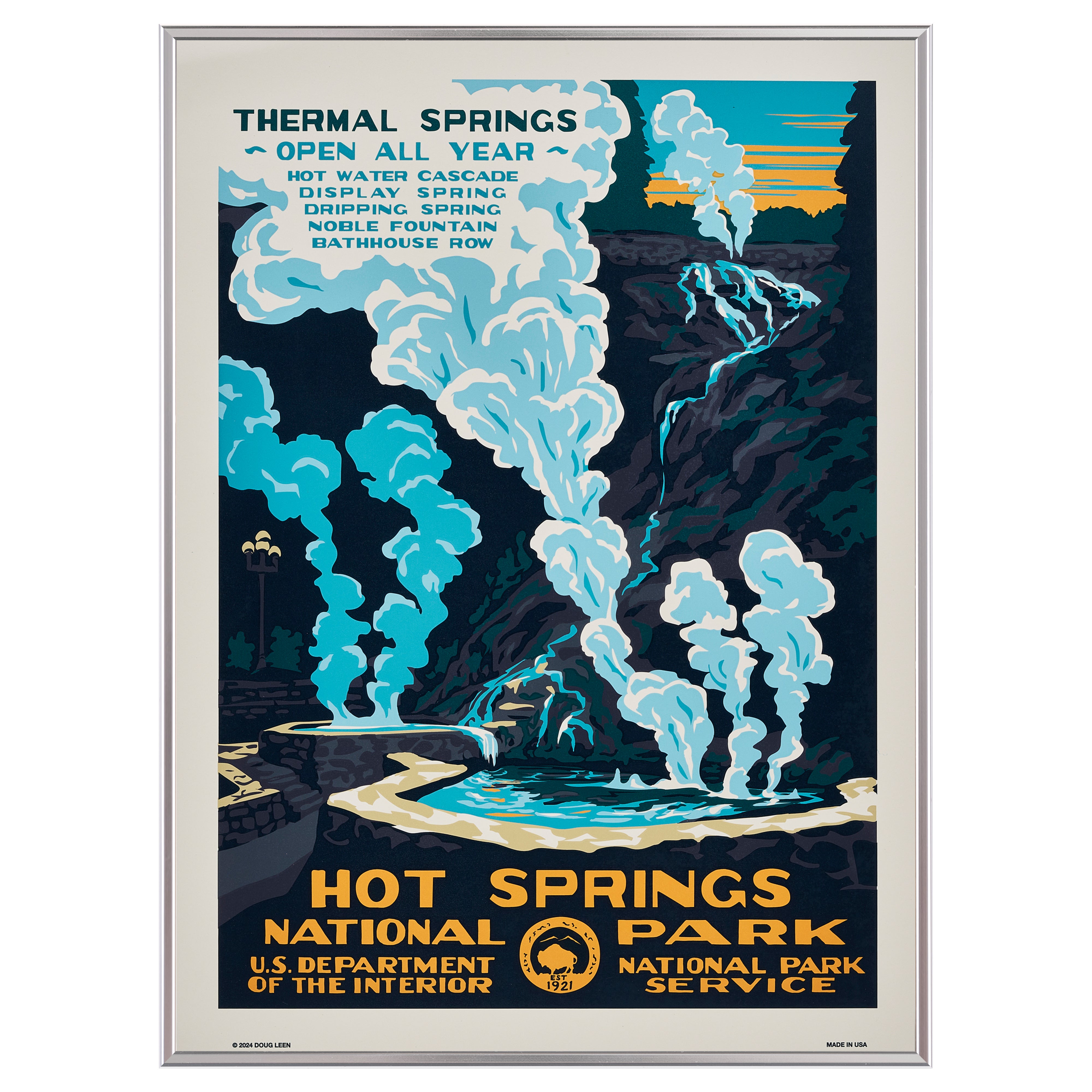 限定3枚】ホット・スプリングス国立公園 / アメリカ国立公園ポスター