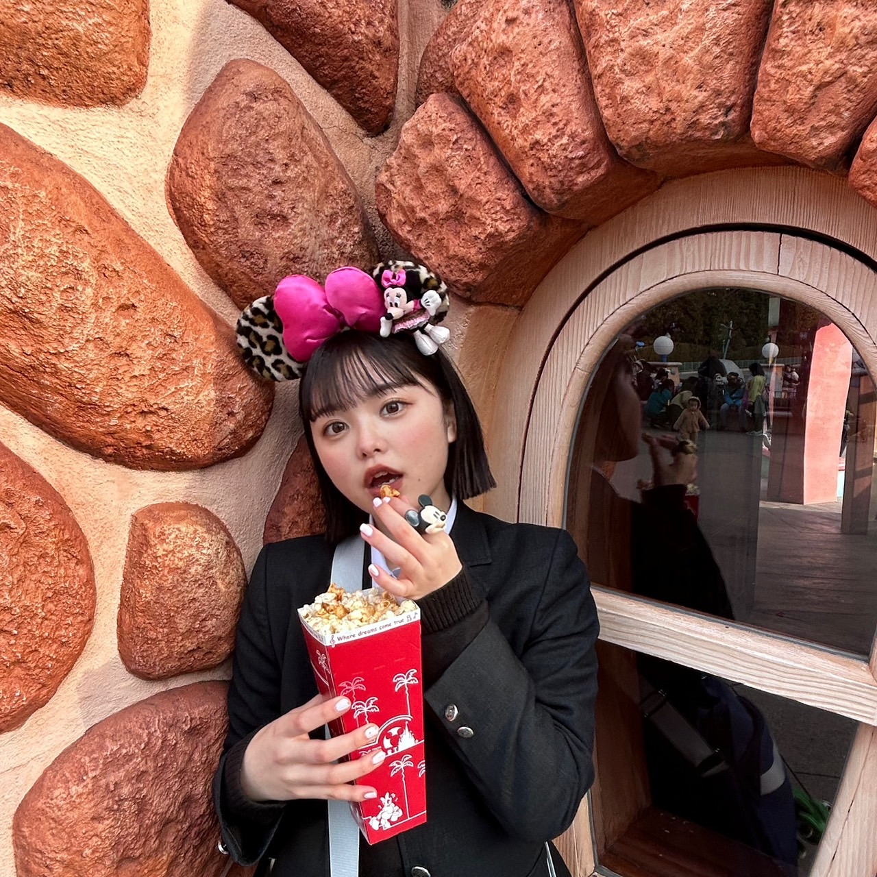 ディズニー カチューシャ ミニー ヒョウ柄 ピンク ブラウン ペア