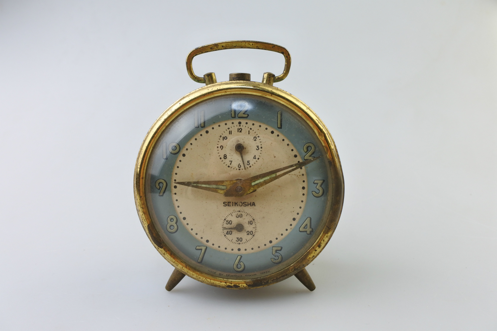 Master 400-Day 置時計 ガラス製 金色 ゼンマイ巻き式 レトロ Master