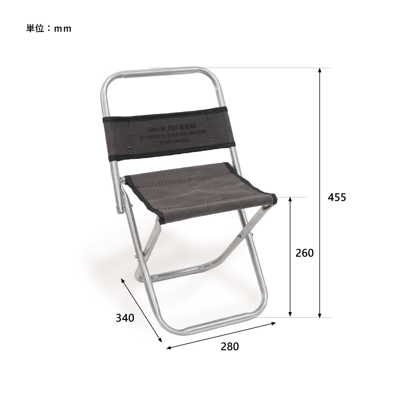 WAXED CANVAS FOLDING MINI STOOL / ワックスドキャンバス