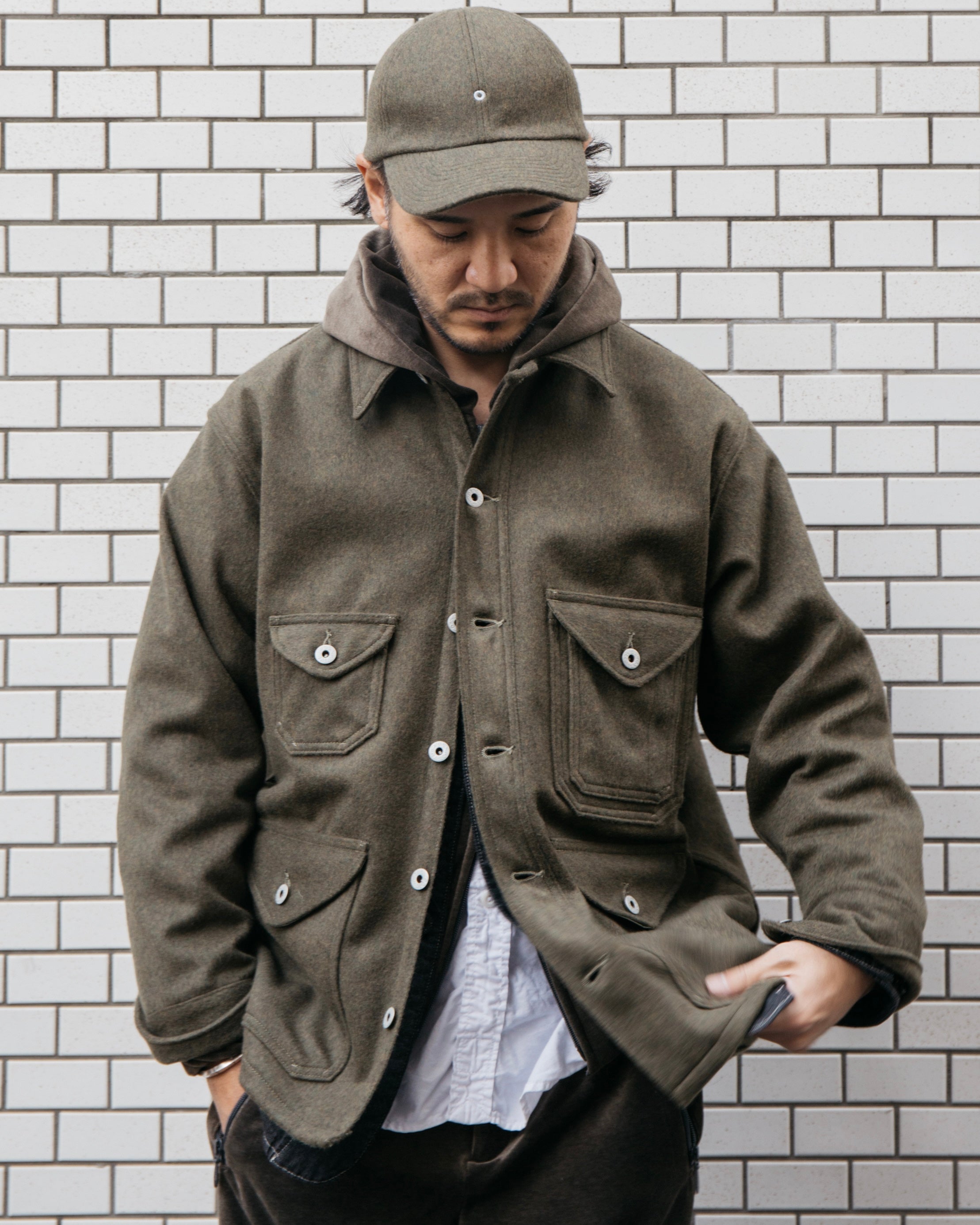 2106R-WM3 CRUZER 5-R : wool melton olive