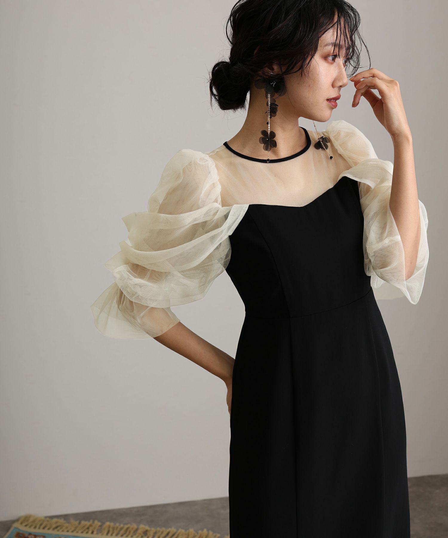 チュールオフショルダードレス | PourVous（プールヴー）パーティー