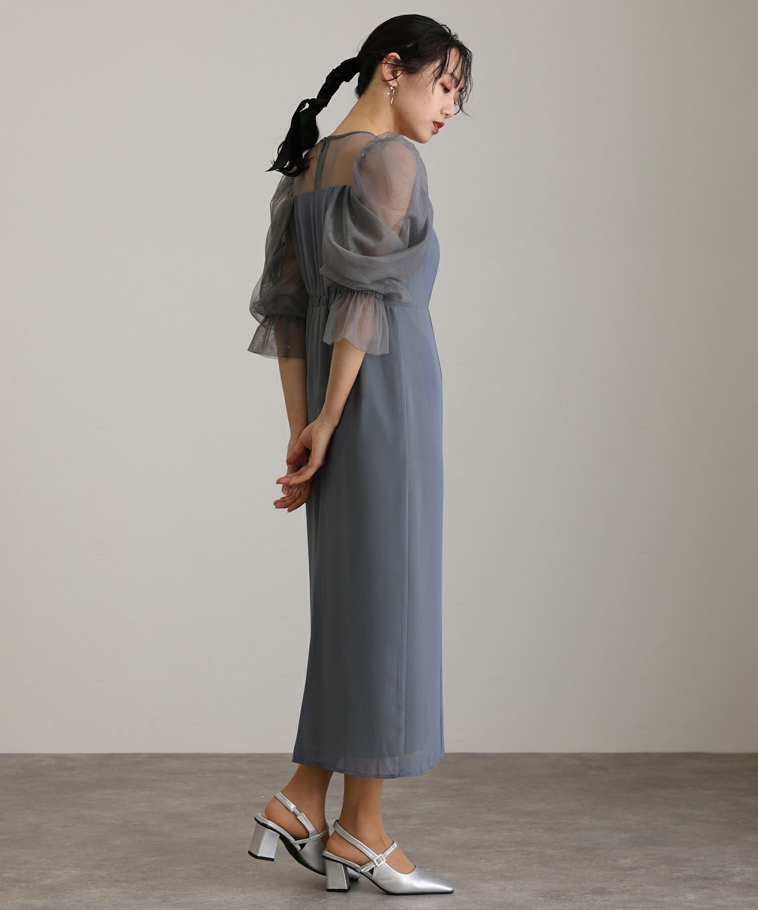 チュールオフショルダードレス | PourVous（プールヴー）パーティー