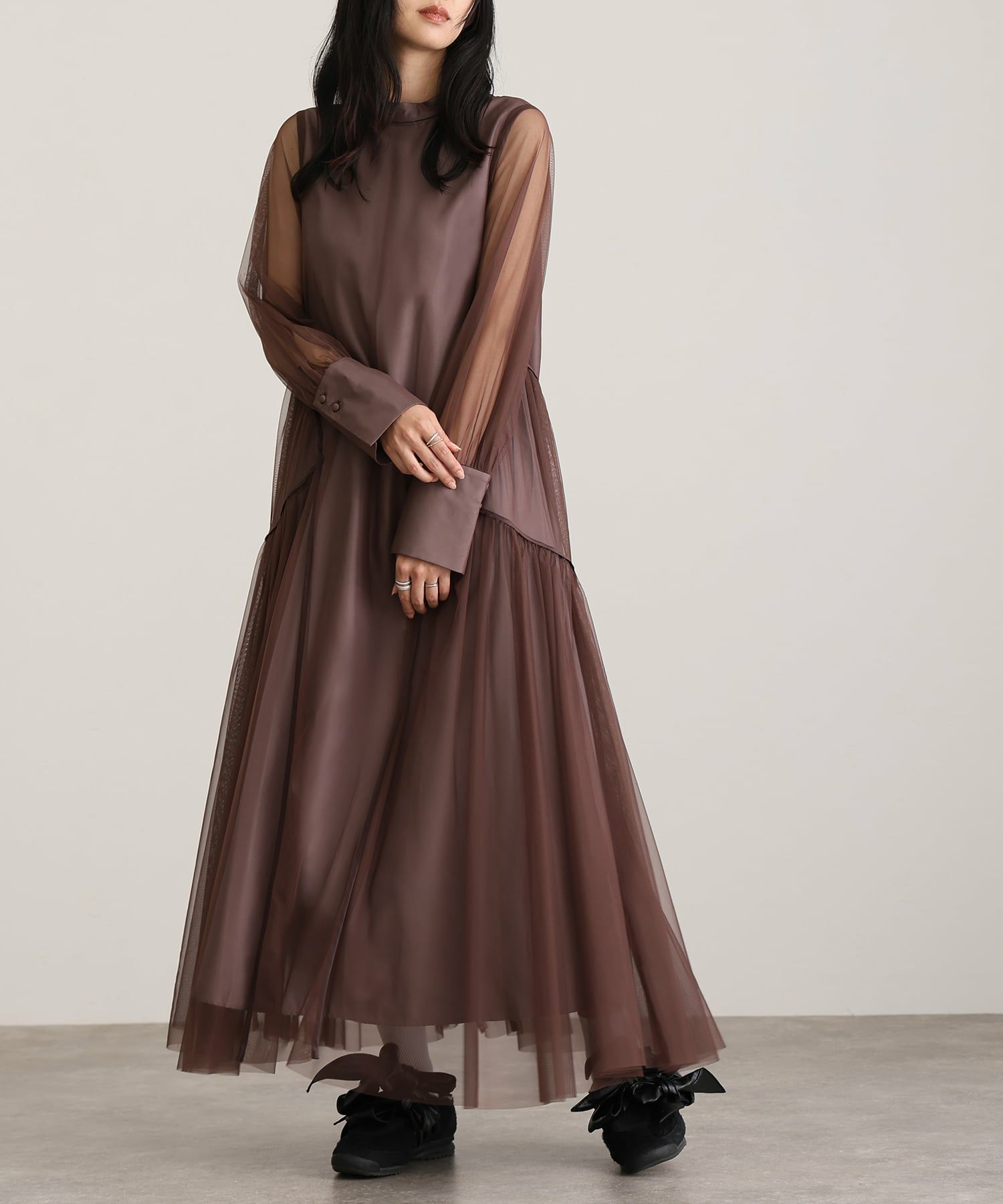 チュールパイピングAラインドレス | PourVous（プールヴー）パーティー