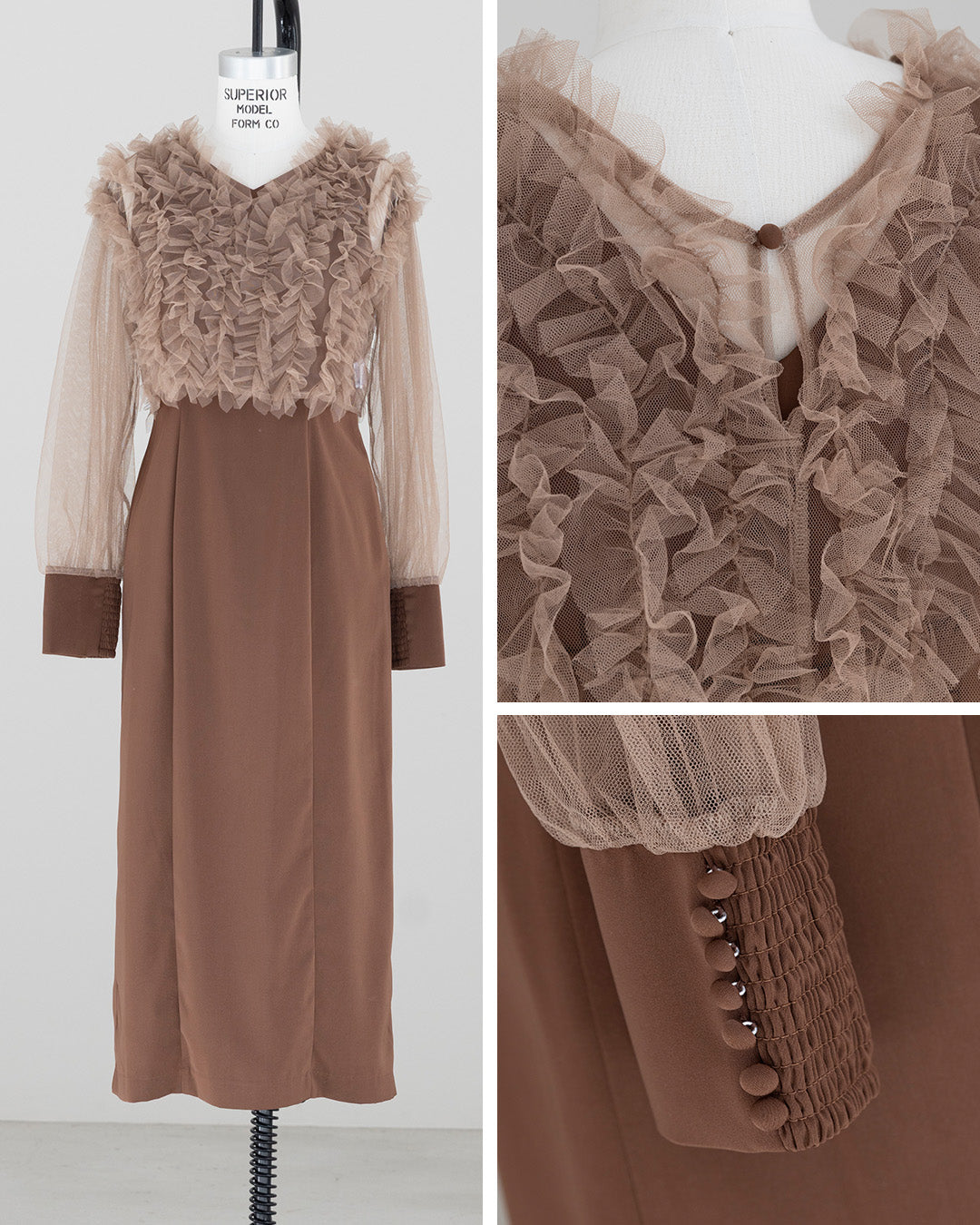 Dorry doll ] フリルブラウスセットドレス as25682 グレー