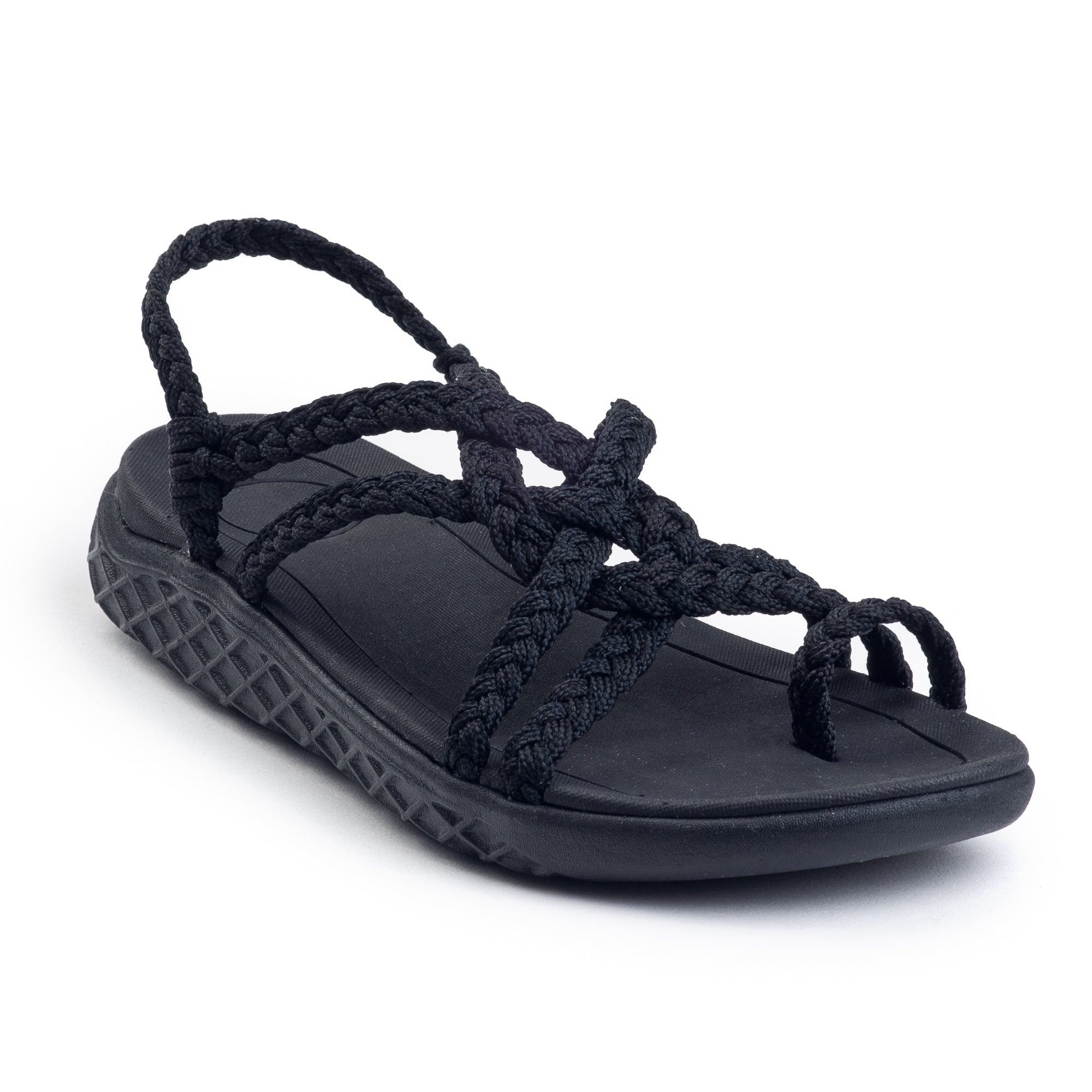 Plaka Explore Walking and Hiking Sandals | Pure Black - Plaka Sandals