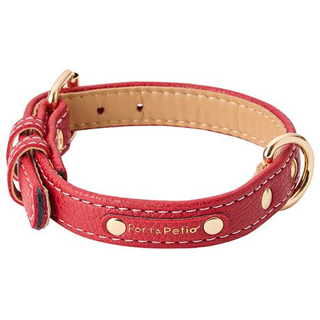 犬用首輪 Porta ポルタ クラシックソフトレザーカラー 30mm ブラウン