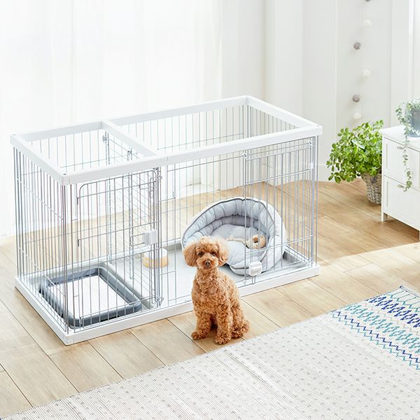 27%OFF】トイレのしつけが出来る ドッグルームサークル ホワイト