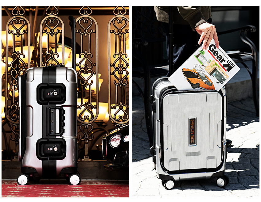 機内持込対応＞容量28L精密機器輸送・フロントオープン型4輪キャリー