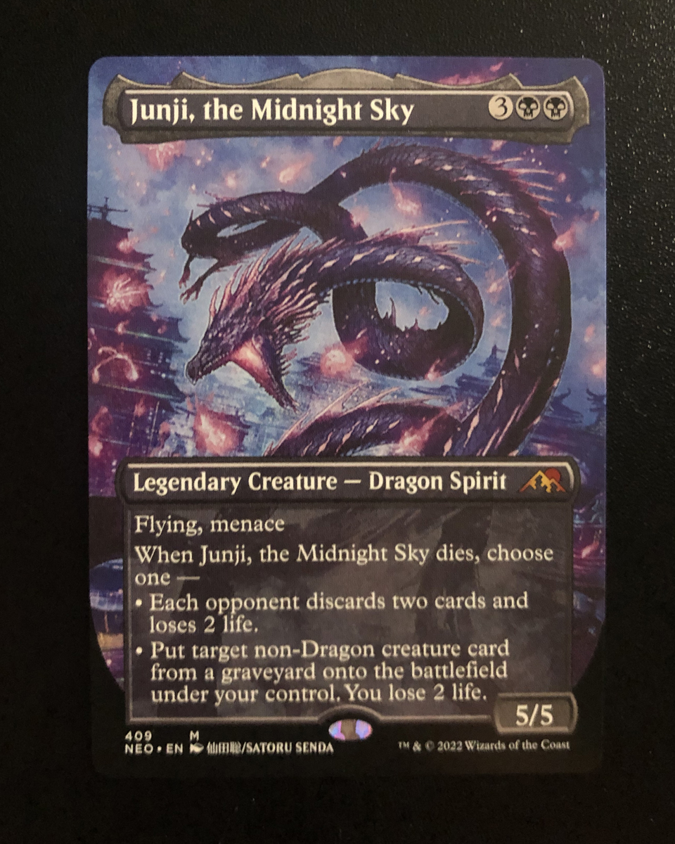 Junji, the Midnight Sky (Borderless) - MTG Proxy Neon Dynasty