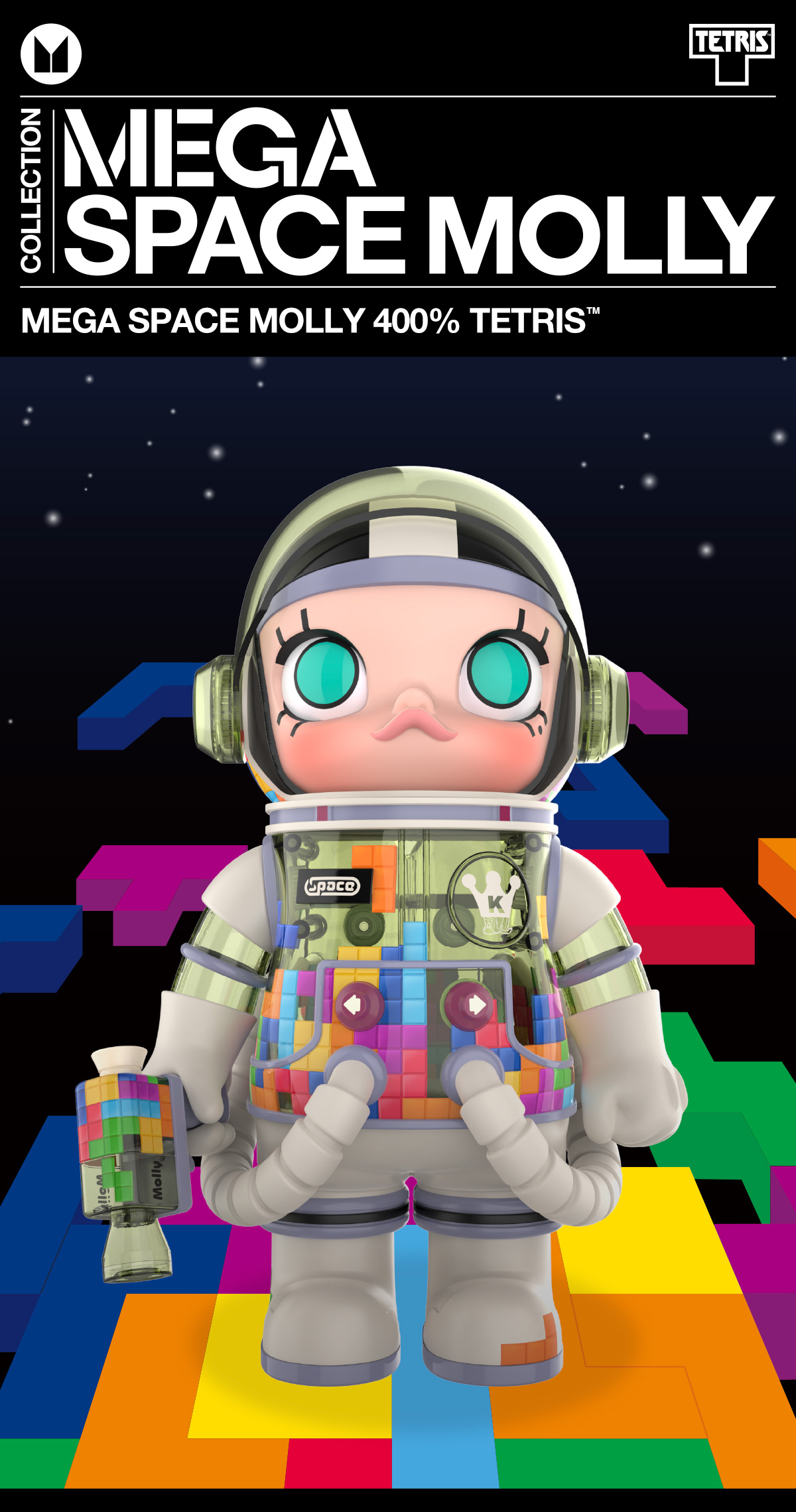 MEGA SPACE MOLLY 400% TETRIS | MEGA - POP MART (United States)