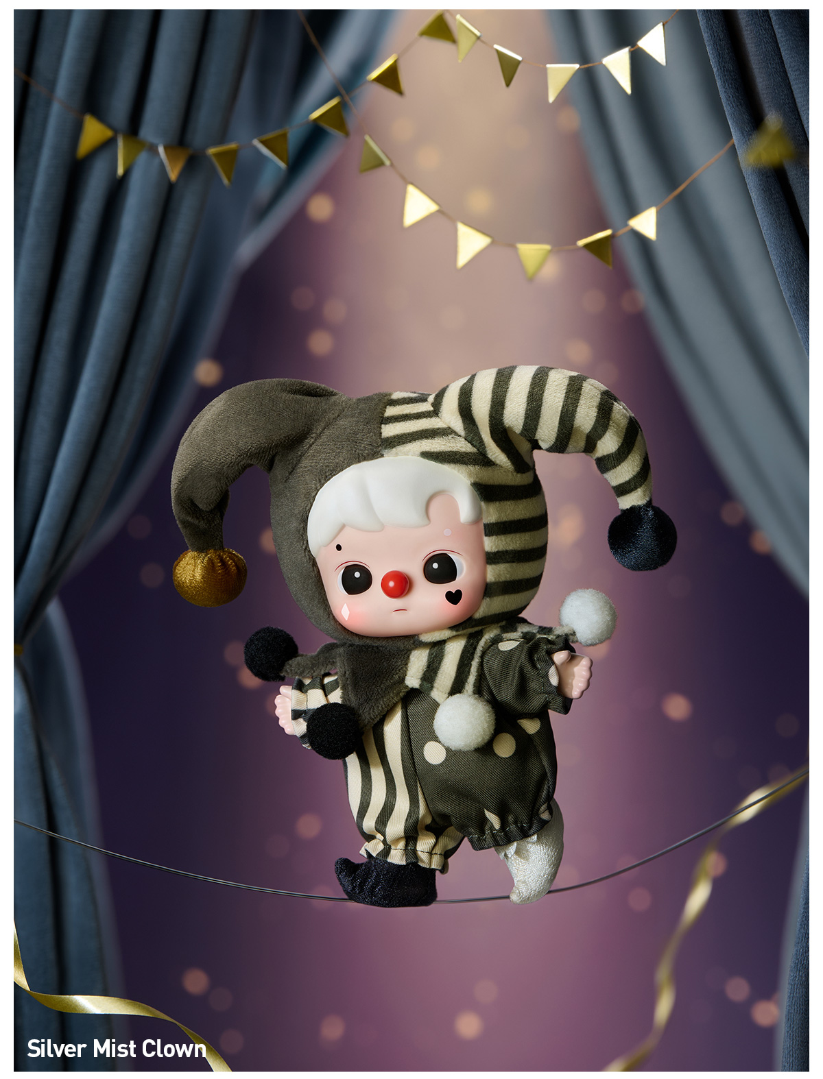 popmartラブブ WHY SO SERIOUS Juggling Clown LABUBU | 라부부 Pop