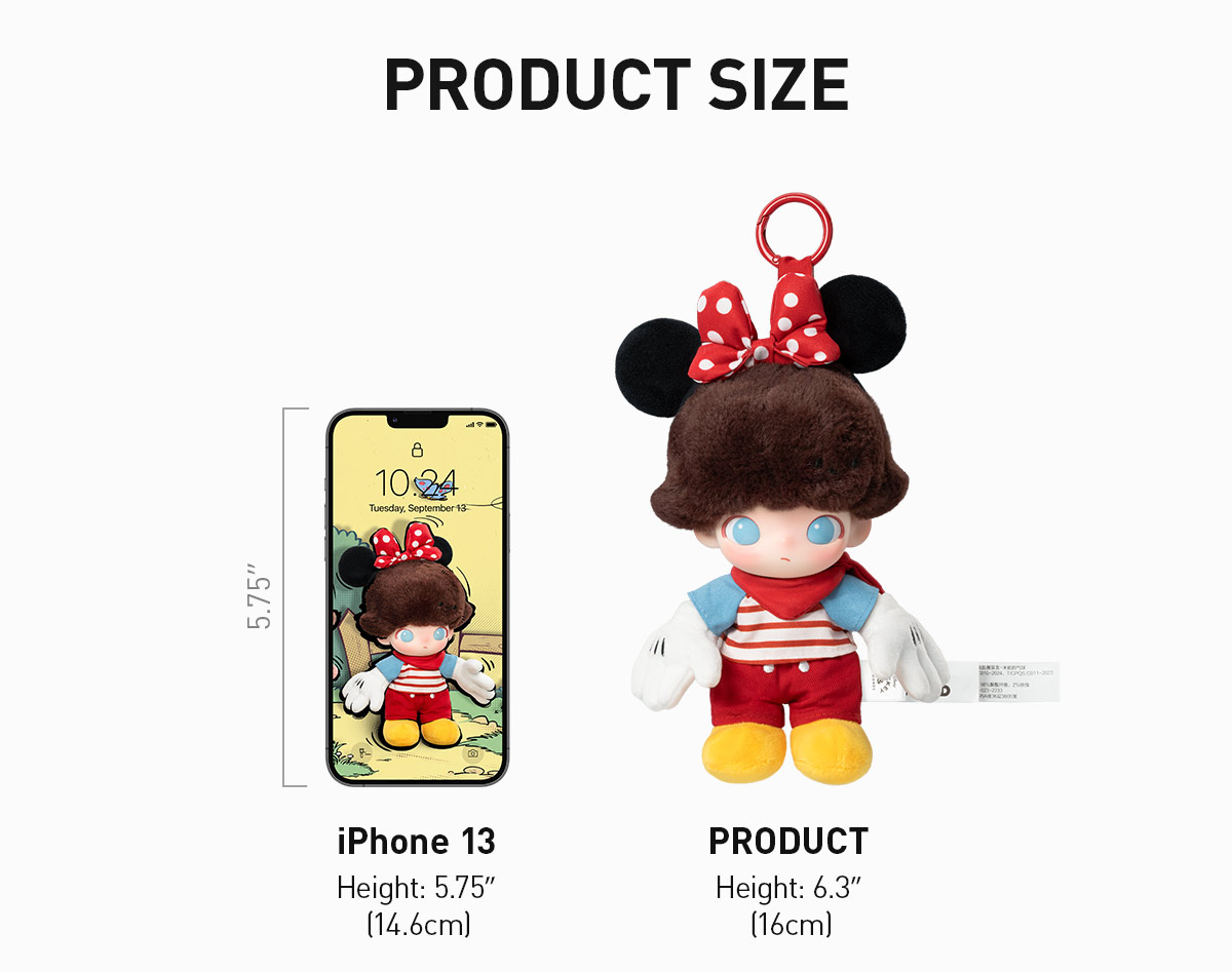 POP NOW:DIMOO WORLD × DISNEY Series-Vinyl Plush Keychain Blind Box