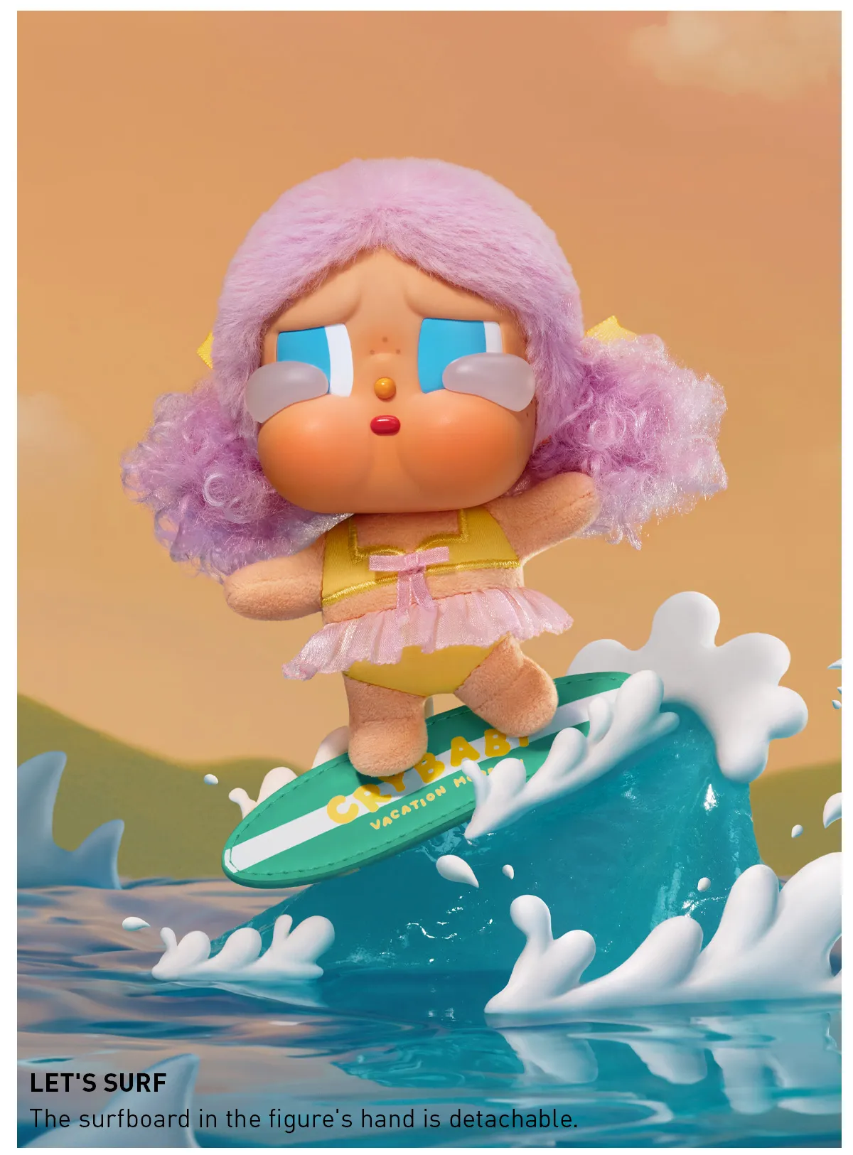 CRYBABY Vacation Mode On Series-Vinyl Plush Pendant Blind Box