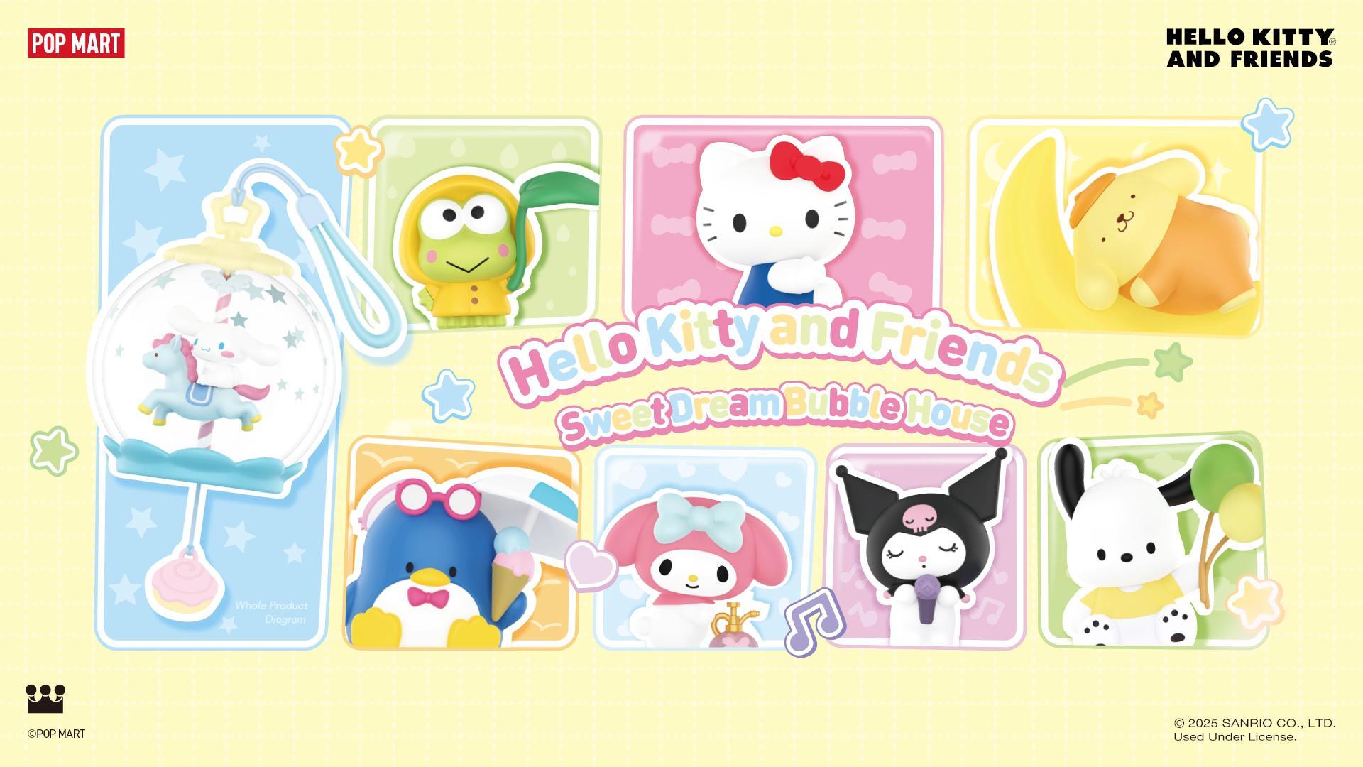 Hello Kitty and Friends Sweet Dream Bubble House Series Scene Sets