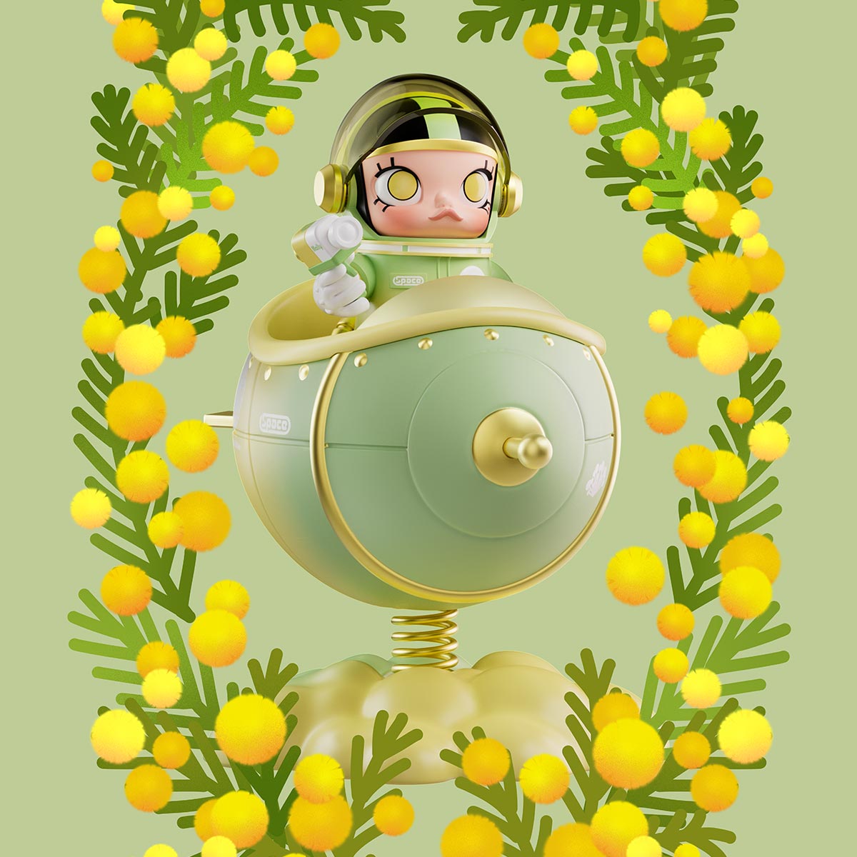 MEGA SPACE MOLLY 100% Blooming-Fleur de lys - POP MART (Japan)