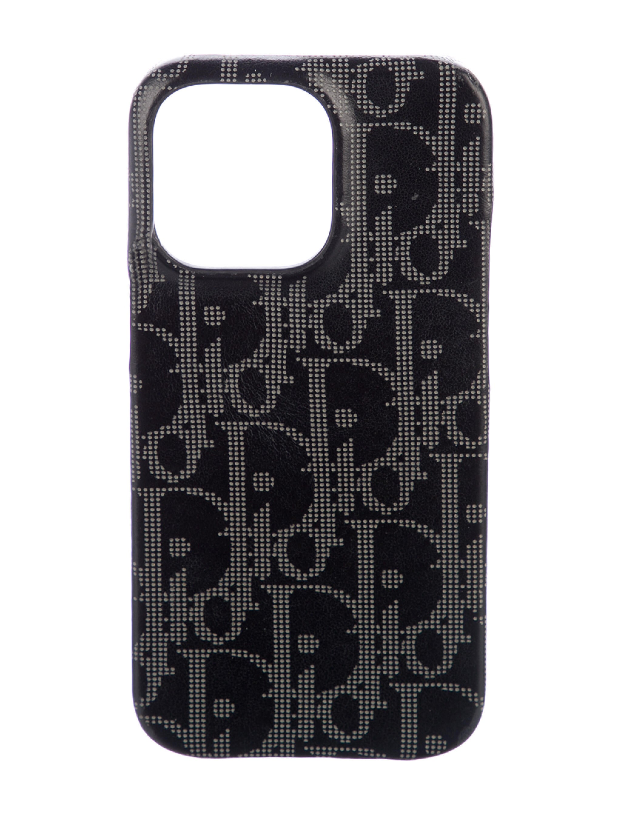 DIOR MEN Iphone 13 Pro Oblique Phone Case - Black Phone Cases